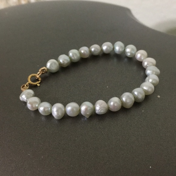 🖤Blue pearl 💕14kgf BABY bracelet - Picture 4 of 9